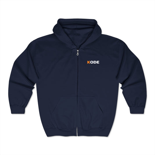 KODE Unisex Full Zip Hooded Sweatshirt
