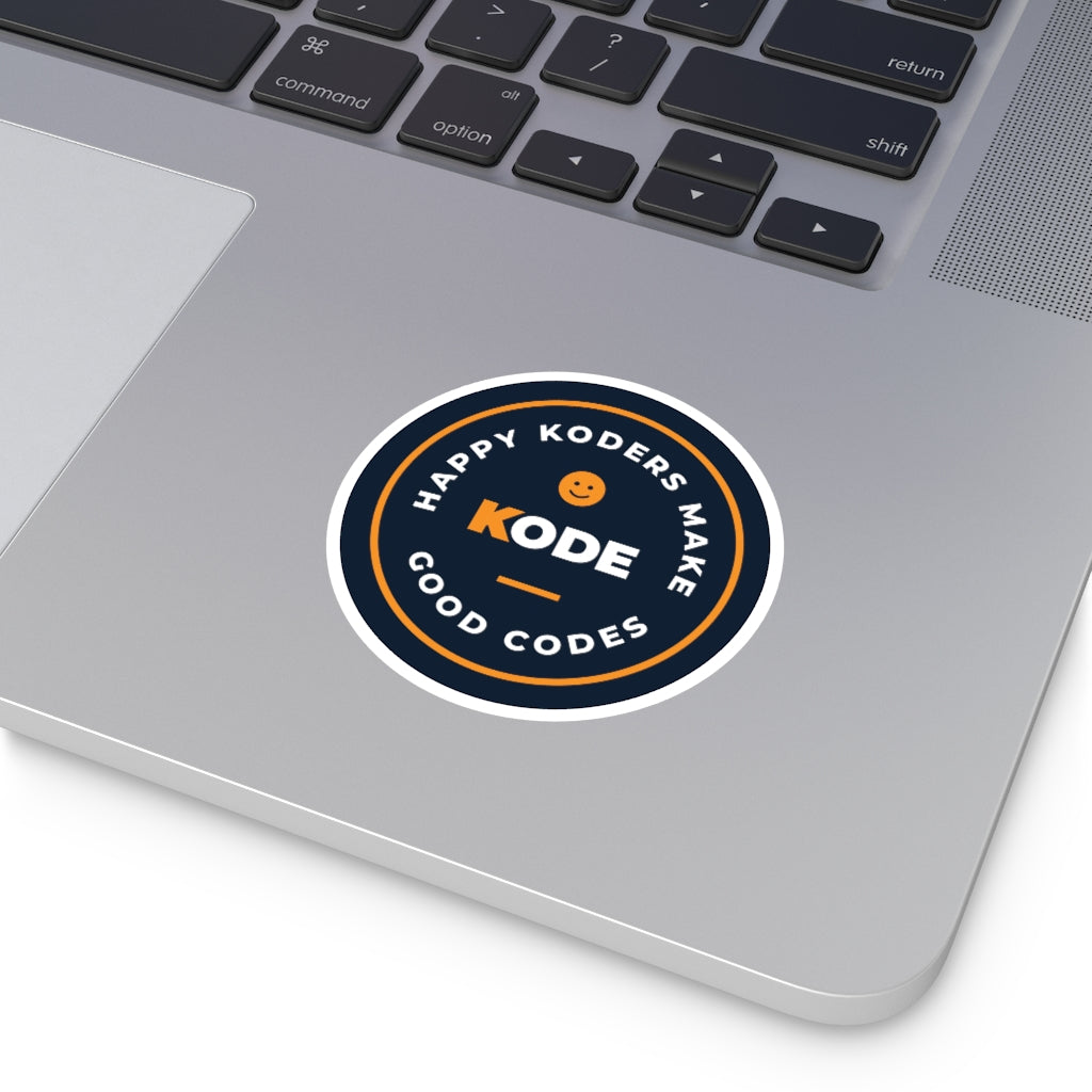 Happy Koders Sticker in Navy