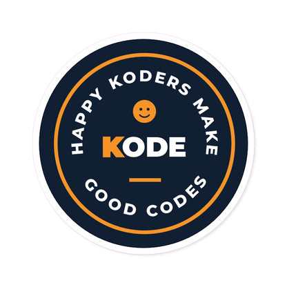 Happy Koders Sticker in Navy
